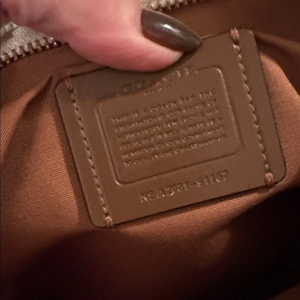 Coach Cream leather file Crossbody Bag A2081-91167